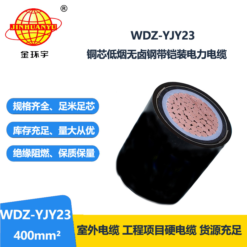 金环宇 铜芯电力电缆 低烟无卤交联电缆WDZ-YJY23-400平方